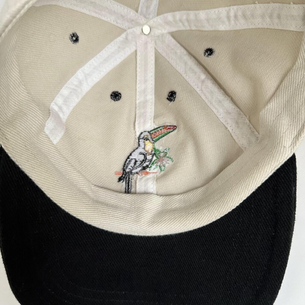 Cancun Toucan Bird Hat Turtle Beach 100% Cotton Cap Adjustable Strap Back - Picture 8 of 10
